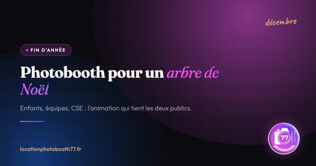 Photobooth pour un arbre de Noël ou une soirée de fin d'année en Seine-et-Marne