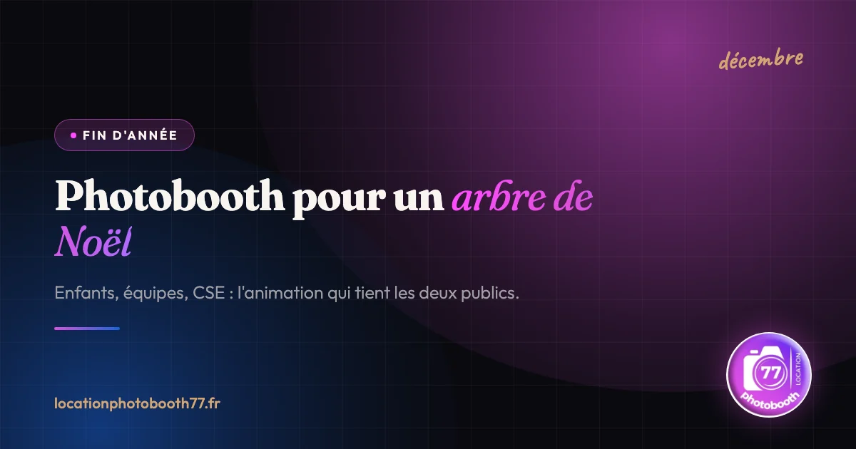 Photobooth pour un arbre de Noël ou une soirée de fin d'année en Seine-et-Marne
